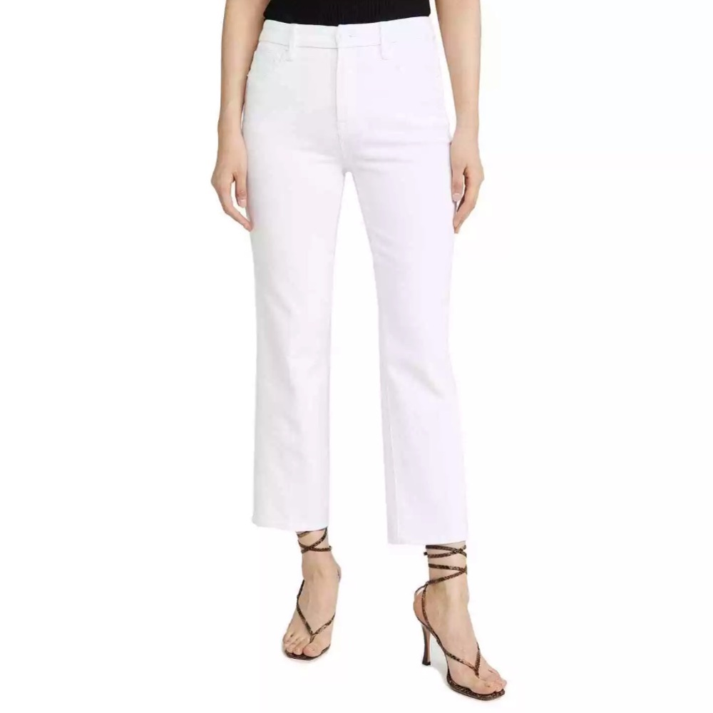 Good American Good Curve White High Waist Raw Hem‎ Jeans 12